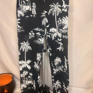 Haven Blue Tropical Print Pants – For When You’re Mentally on Vacation | Size 8